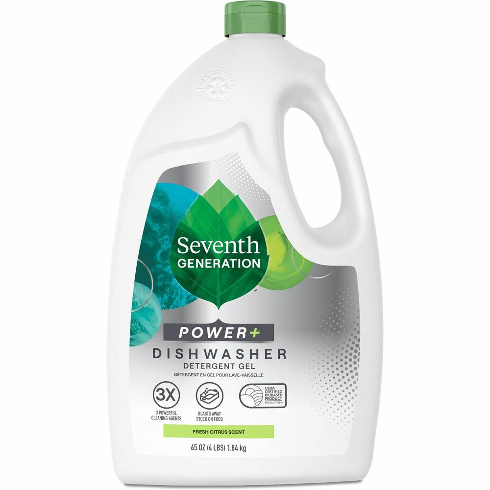 Seventh Generation Ultra Power Plus Dishwasher Detergent - For Dish - 65 fl oz (2 quart) - Fresh Scent - 1 Bottle - Non-toxic, Dye-free. Picture 1