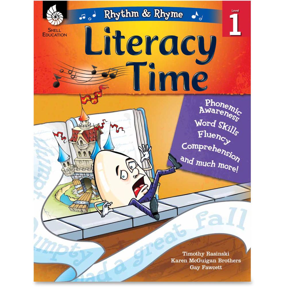 Shell Education Literacy Time Rhythm/Rhyme Level 1 Resource Book Printed Book by Timothy Rasinski, Karen McGuigan Brothers, Gay Fawcett - Shell Educational Publishing Publication - Book - Grade 1. The main picture.