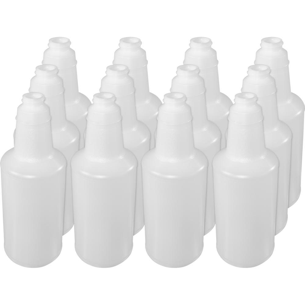 Genuine Joe 32 oz. Plastic Bottle with Graduations - Suitable For Cleaning - Lightweight, Durable - 12 / Carton. The main picture.