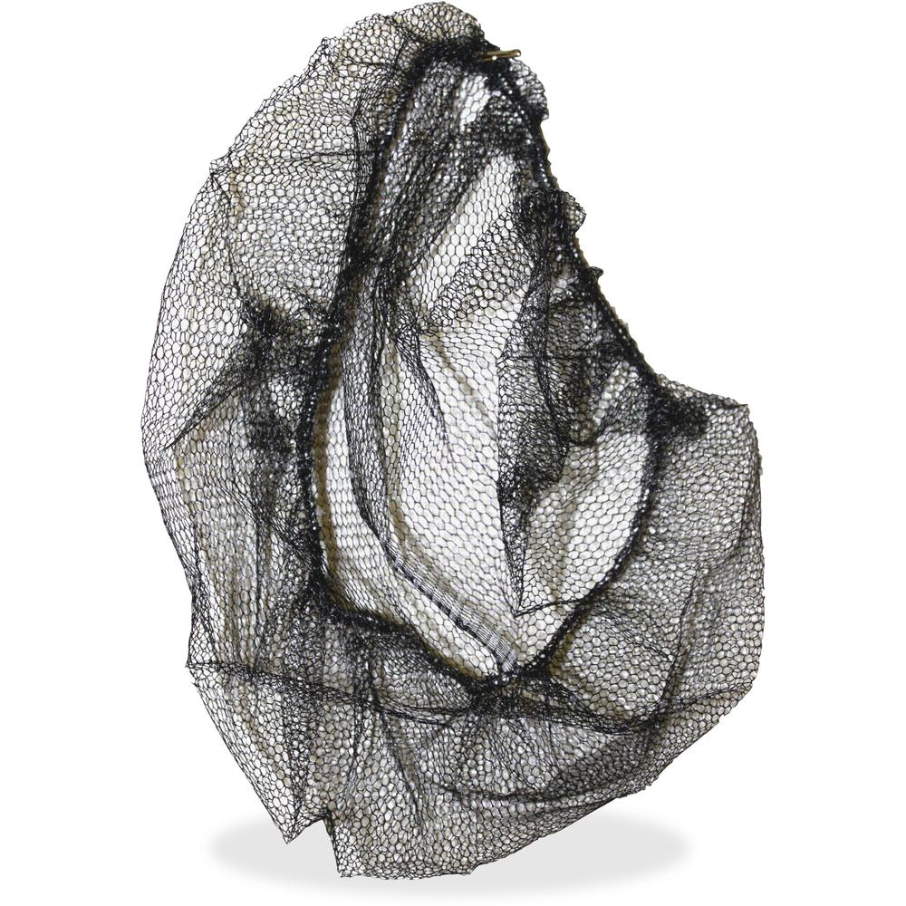 Genuine Joe Black Nylon Hair Net - Recommended for: Food Handling, Food Processing - Large Size - 21" Stretched Diameter - Contaminant Protection - Nylon - Black - Comfortable, Lightweight, Durable, T. Picture 1