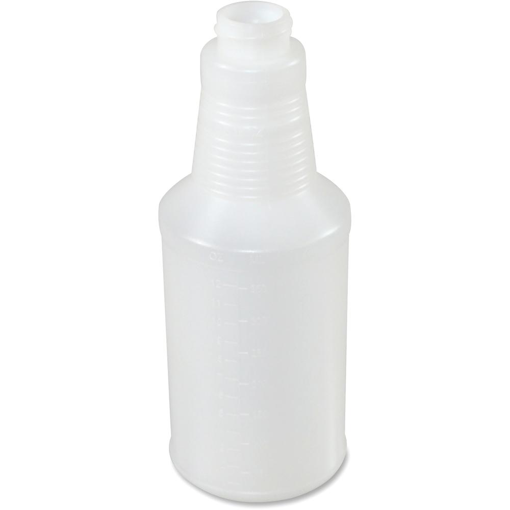 Genuine Joe 24 oz. Plastic Bottle with Graduations - Suitable For Cleaning - 24 / Carton - Translucent. Picture 1