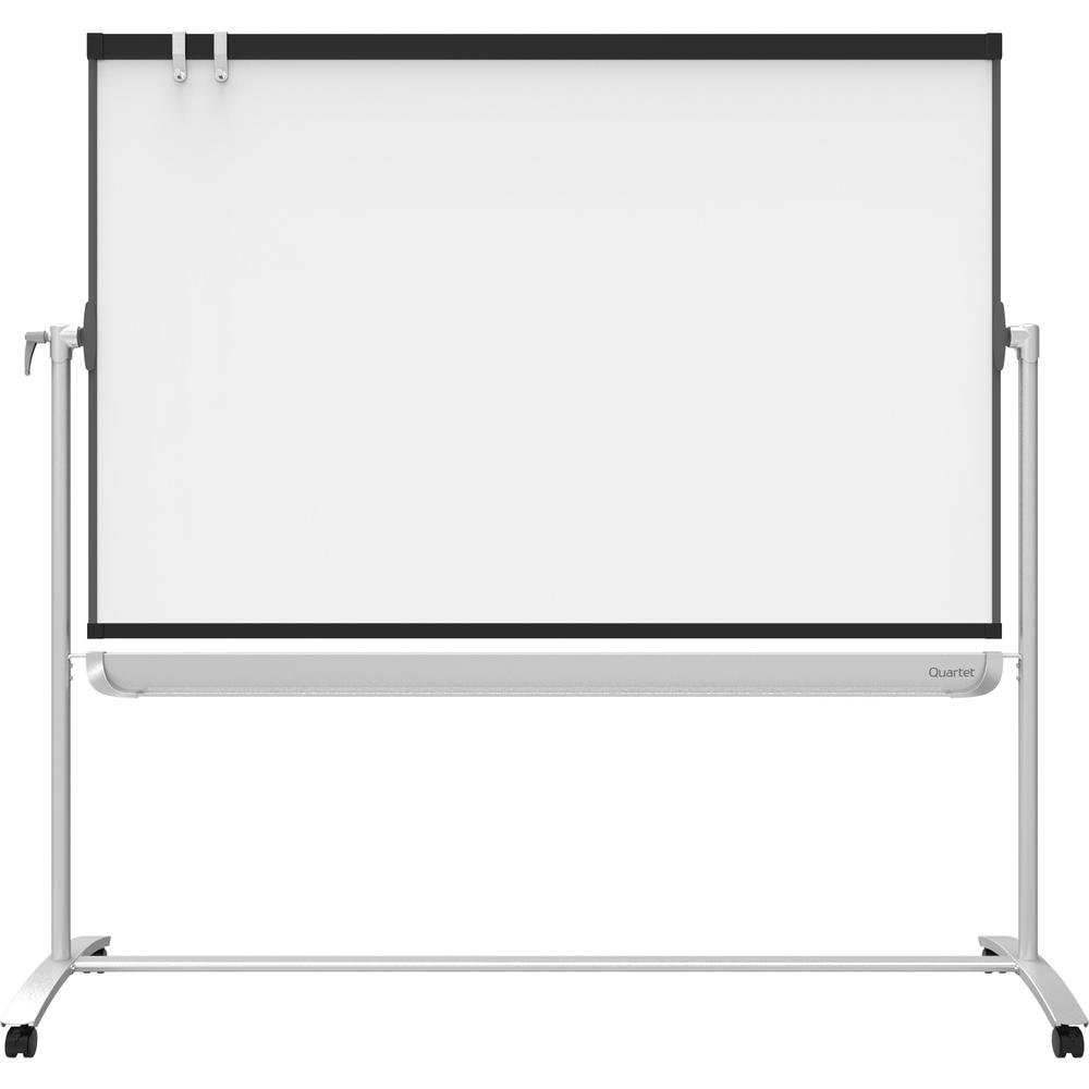 Quartet Prestige 2 Mobile Presentation Easel - 72" (6 ft) Width x 48" (4 ft) Height - White Painted Steel Surface - Graphite Frame - Rectangle - Magnetic - 1 Each. Picture 1