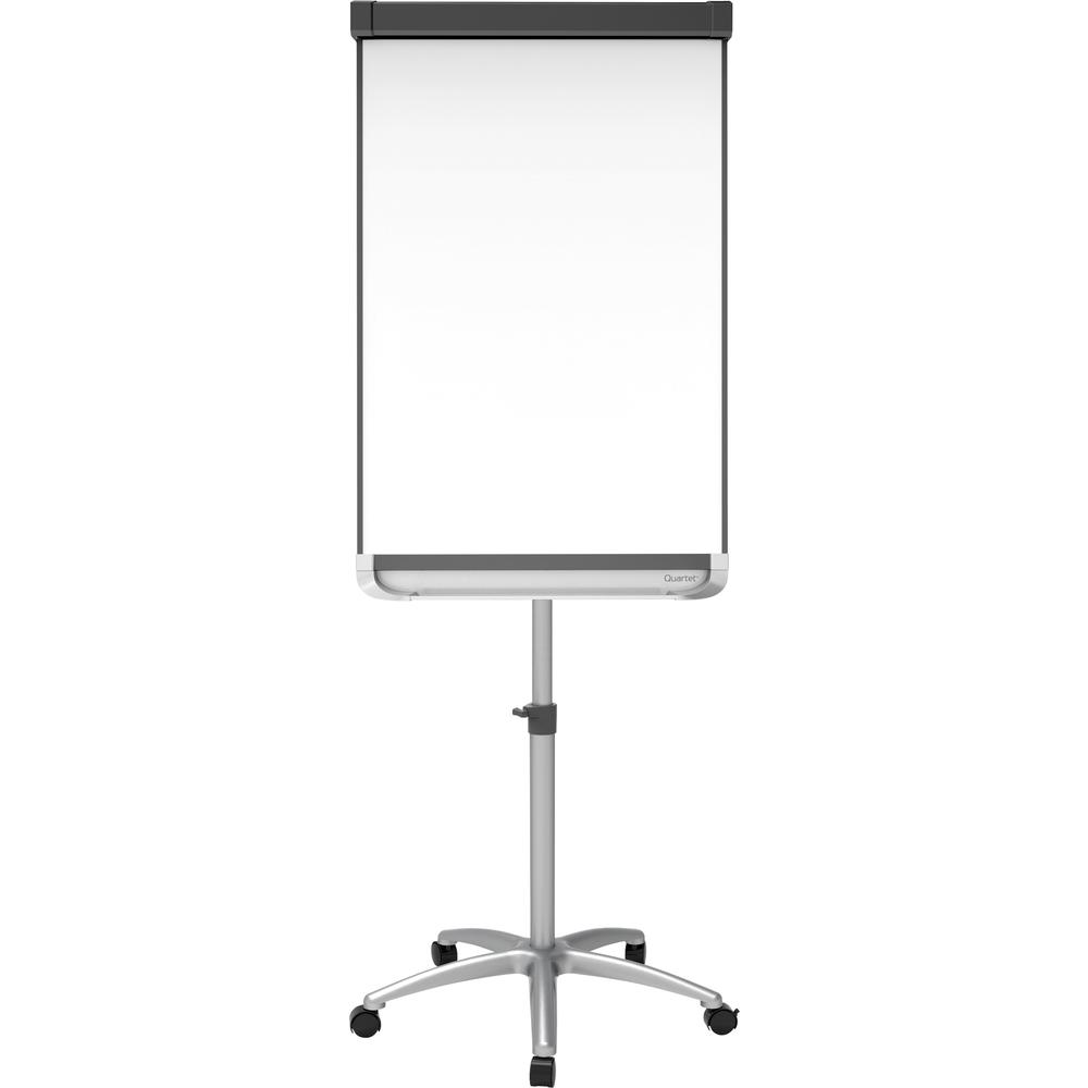 Quartet Prestige 2 Mobile Presentation Easel - 24" (2 ft) Width x 36" (3 ft) Height - White Painted Steel Surface - Graphite Aluminum Frame - Vertical - Magnetic - 1 Each. Picture 1
