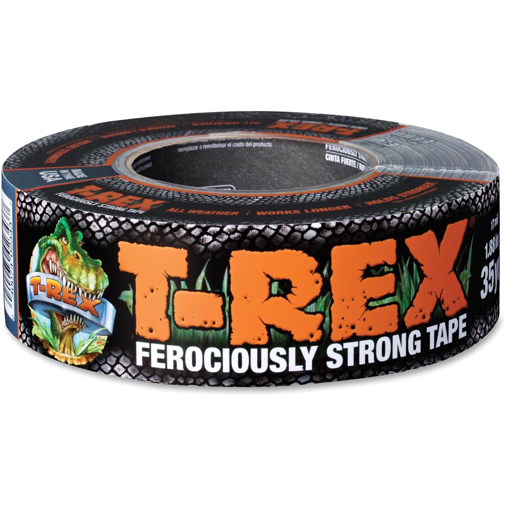 T-REX Duck Brand T-Rex Tape - 35 yd Length x 1.88" Width - 17 mil Thickness - UV Resistant, Weather Resistant, Temperature Resistant - For Bundling, Repairing - 1 / Roll - Silver. Picture 1