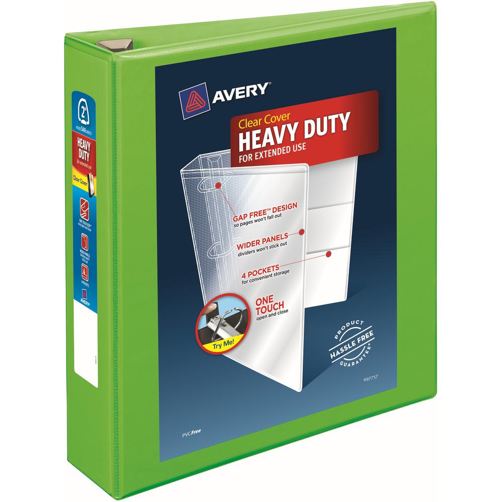 Avery&reg; Heavy-Duty View Binders - Locking One Touch EZD Rings - 2" Binder Capacity - Letter - 8 1/2" x 11" Sheet Size - 540 Sheet Capacity - Ring Fastener(s) - 4 Pocket(s) - Polypropylene - Recycle. Picture 1