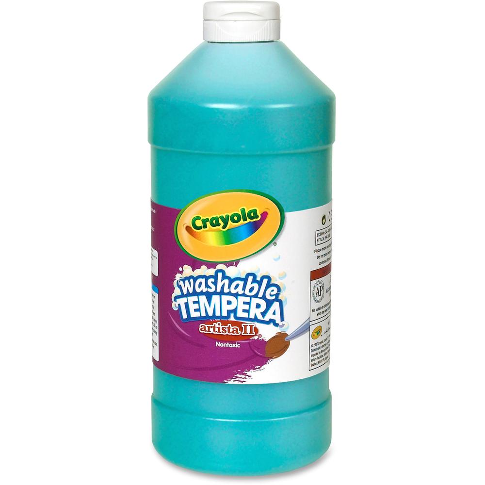 Crayola Washable Tempera Paint - 1 quart - 1 Each - Turquoise. Picture 1