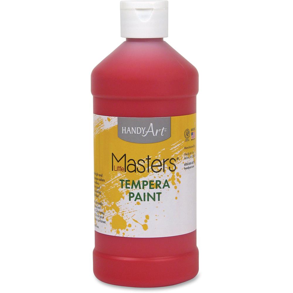 Handy Art 16 oz. Little Masters Tempera Paint - 16 fl oz - 1 Each - Red. The main picture.