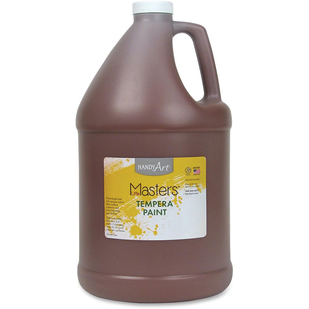 Handy Art Little Masters Tempera Paint Gallon - 1 gal - 1 Each - Brown. Picture 1