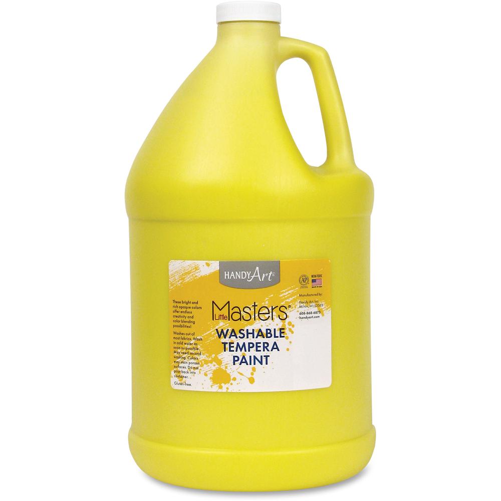 Handy Art Little Masters Washable Tempera Paint Gallon - 1 gal - 1 Each - Yellow. Picture 1