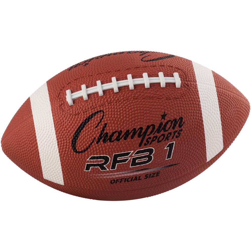 Champion Sports Official Size Rubber Football - 11.50" - Official - Rubber - 1  Each. Picture 1