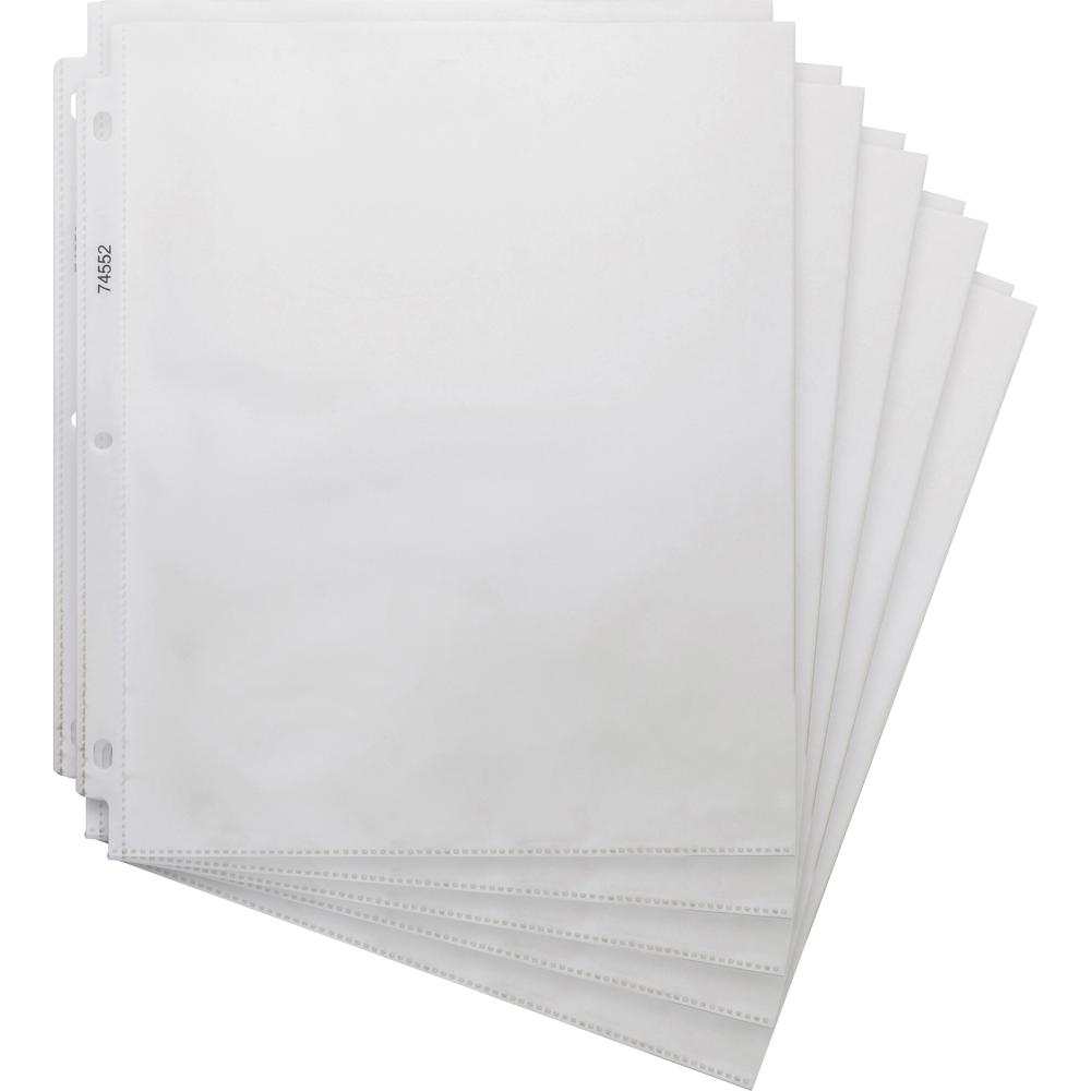Business Source Heavyweight Sheet Protectors - For Letter 8 1/2" x 11" Sheet - 3 x Holes - Clear - Polypropylene - 200 / Box. Picture 1