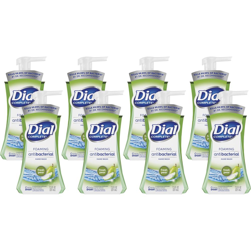 Dial Complete Foaming Hand Wash - Fresh Pear ScentFor - 7.5 fl oz (221.8 mL) - Pump Bottle Dispenser - Kill Germs - Hand - Antibacterial - 8 / Carton. Picture 1