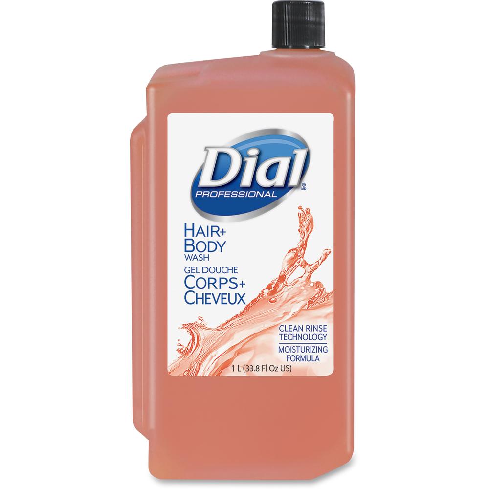 Dial Dispenser Refill Hair/Body Wash - 33.8 fl oz (1000 mL) - Hair, Body, Skin - Orange - Moisturizing - 8 / Carton. Picture 1