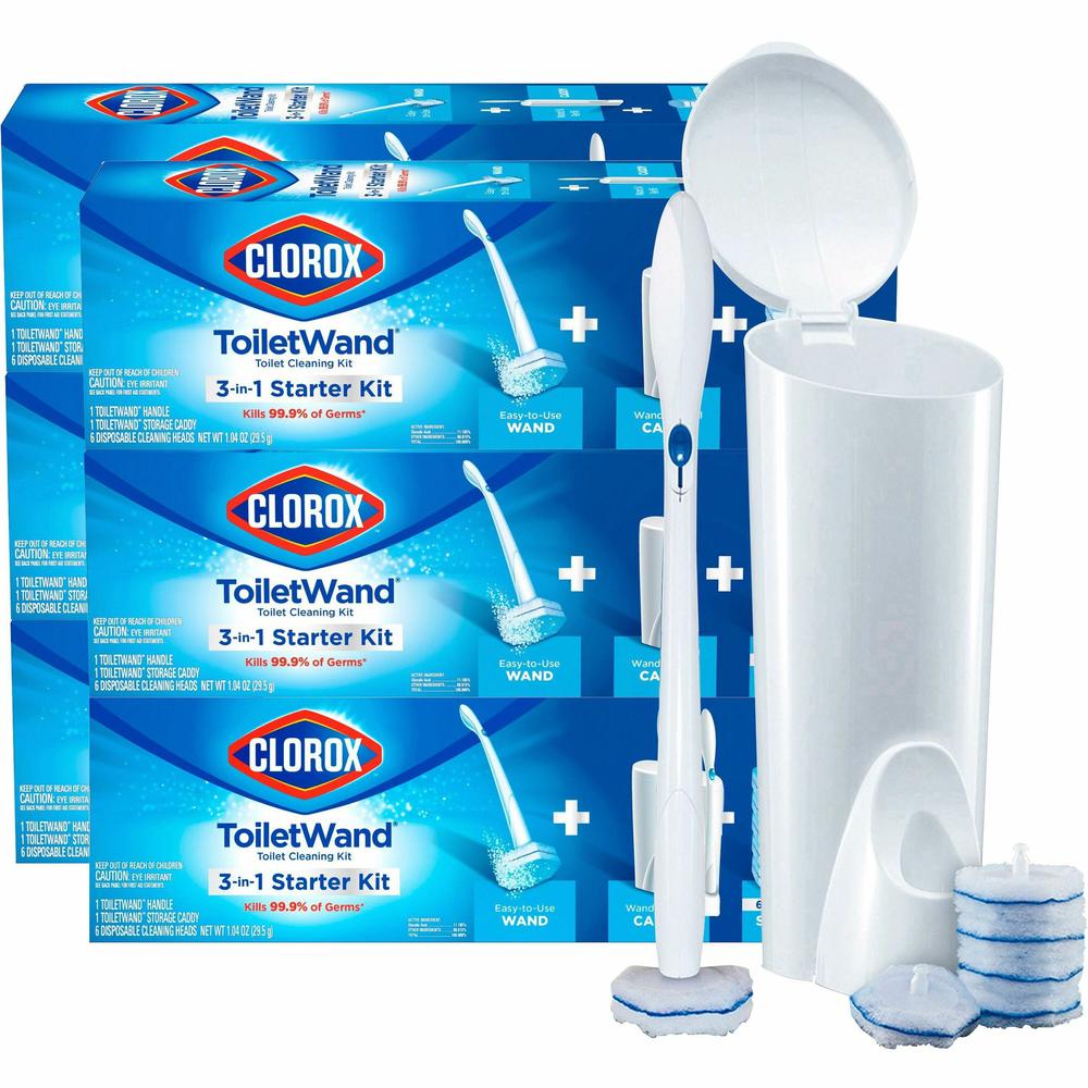 Clorox ToiletWand Disposable Toilet Cleaning System - 1 Kit (Includes: ToiletWand, Storage Caddy, Disinfecting ToiletWand Refill Heads). Picture 1