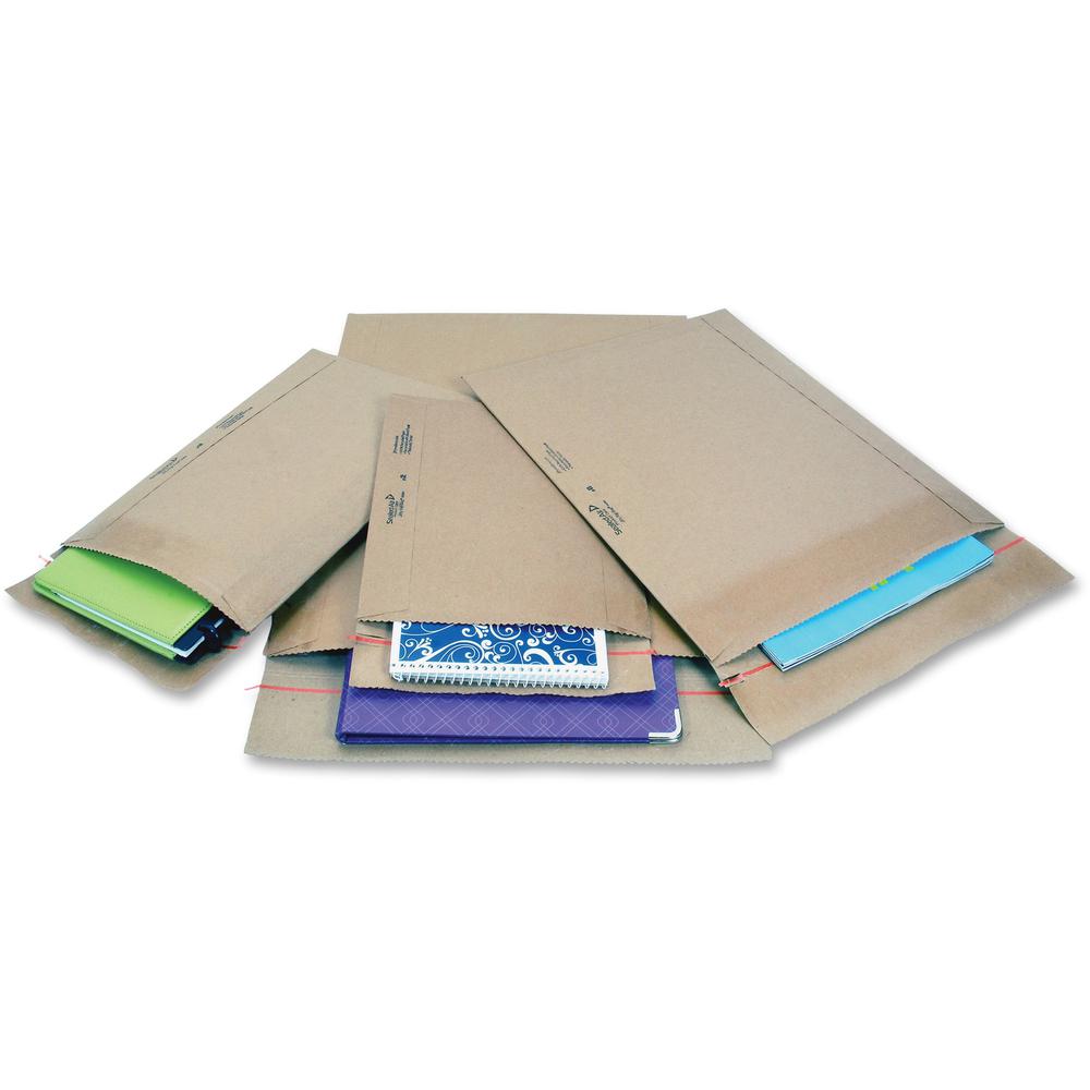 Jiffy Mailer Jiffy Rigi Bag Mailers - Shipping - #1 - 7 1/4" Width x 10 1/2" Length - Self-sealing - Kraft, Fiberboard - 250 / Carton - Natural Kraft. Picture 1