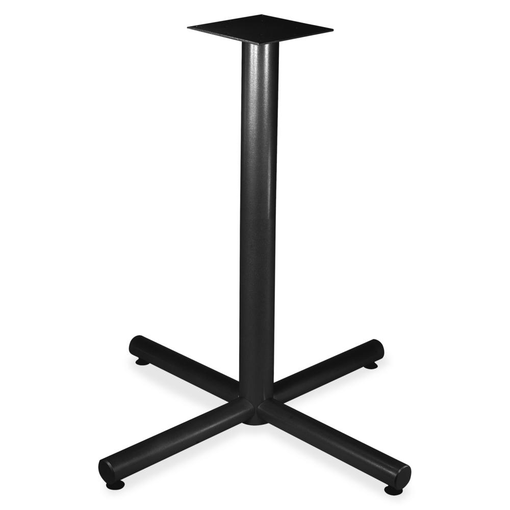 Lorell Hospitality Table Bistro-Height X-leg Table Base - Black X-shaped Base - 40.75" Height x 32" Width - Assembly Required. Picture 1