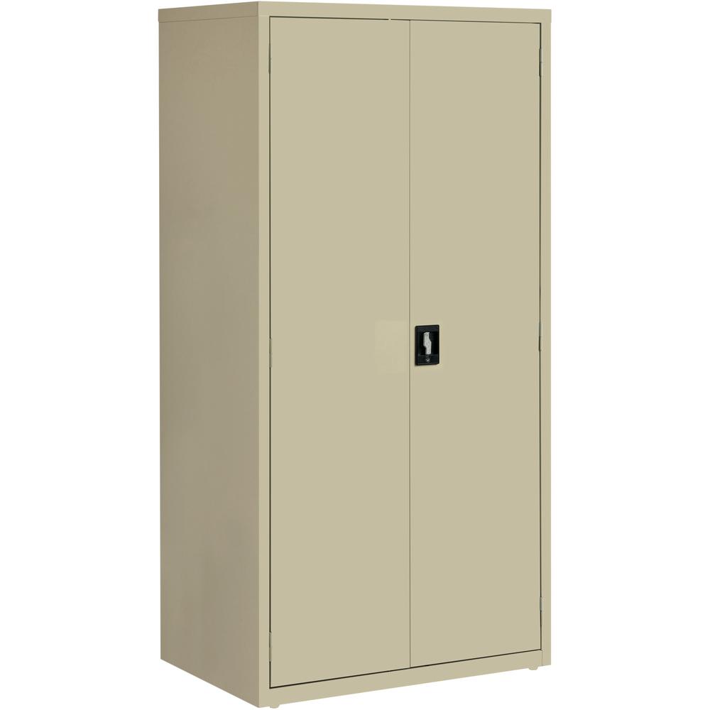 Lorell Fortress Series Storage Cabinet - 24" x 36" x 72" - 5 x Shelf(ves) - Hinged Door(s) - Sturdy, Recessed Locking Handle, Removable Lock, Durable, Storage Space - Putty - Powder Coated - Steel - R. Picture 1