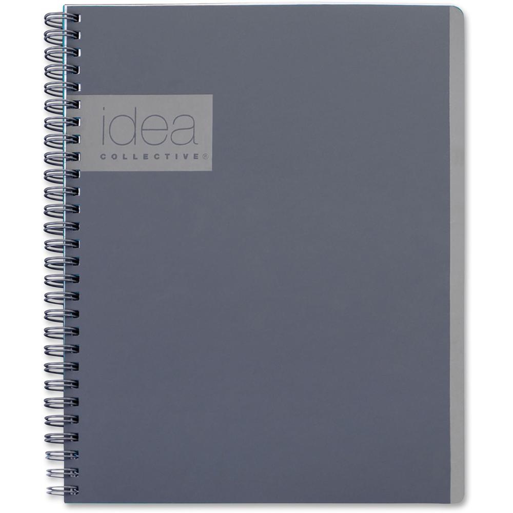 TOPS Idea Collective Professional Notebook - Twin Wirebound - College Ruled - 6" x 9 1/2" - Gray Cover - Soft Cover, Perforated - 1 Each. The main picture.