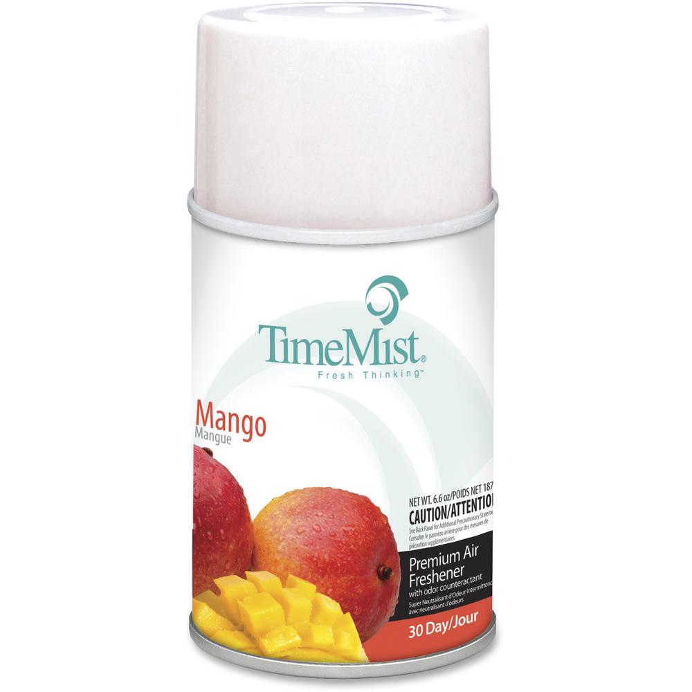TimeMist Metered 30-Day Mango Scent Refill - Spray - 6000 ft³ - 6.6 fl oz (0.2 quart) - Mango - 30 Day - 1 Each - Long Lasting, Odor Neutralizer. Picture 1