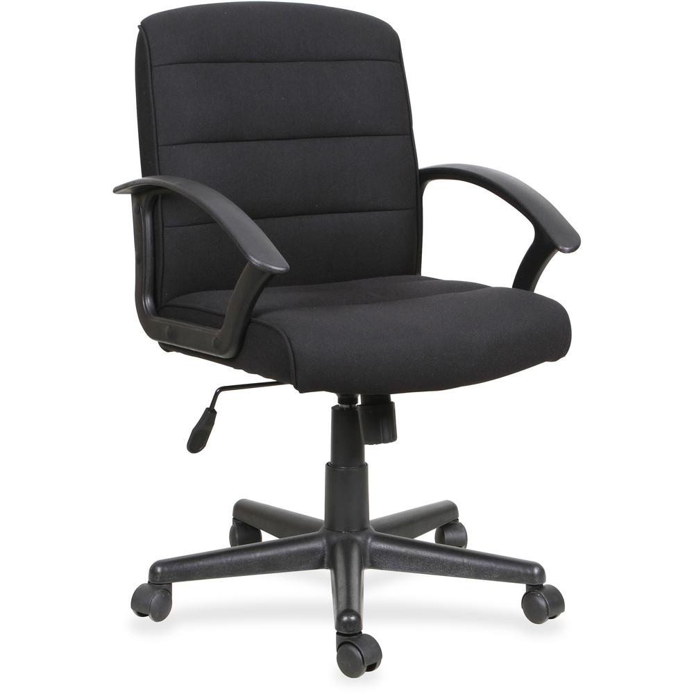 Lorell SOHO Upholstered Task Chair - Black Fabric Seat - Black Fabric Back - 1 Each. Picture 1