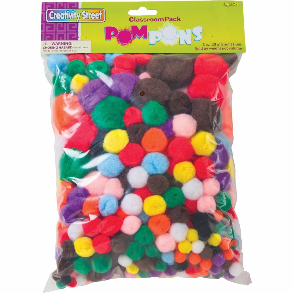 Creativity Street Pom Pons Class Pack - Classroom - Recommended For 3 Year - 300 / Pack - Assorted. Picture 1