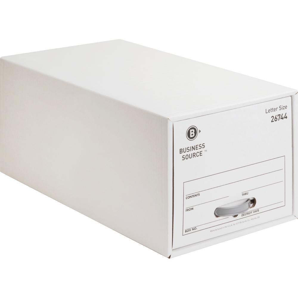 Business Source Stackable File Drawer - Internal Dimensions: 12.25" Width x 23.50" Depth x 10.25" Height - External Dimensions: 14" Width x 25.3" Depth x 11.5" Height - Media Size Supported: Letter - . The main picture.