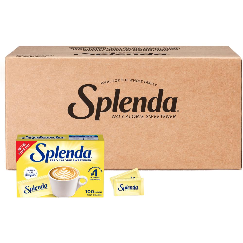 Splenda No Calorie Sweetener Packets - Packet - 0.035 oz (1 g) - Artificial Sweetener - 12/Carton. Picture 1