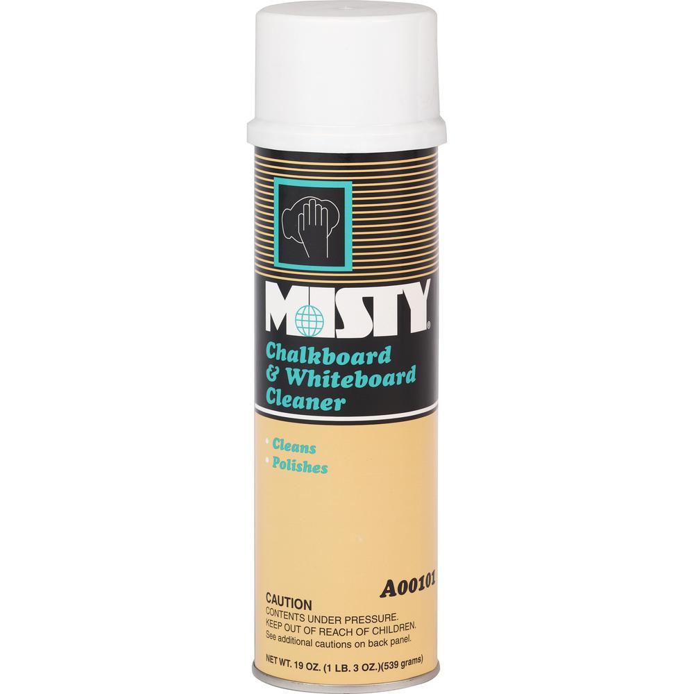 MISTY Chalkboard/Whiteboard Cleaner - For Whiteboard - 19 fl oz (0.6 quart) - Sassafrass Scent - 12 / Carton - Non Ammoniated, Pleasant Scent - White. Picture 1
