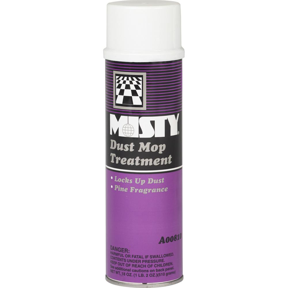 MISTY Dust Mop Treatment - For Multi Surface - 18 fl oz (0.6 quart) - Pine Scent - 12 / Carton - No-wax, Water Based, Silicon-free, Pleasant Scent - White. Picture 1