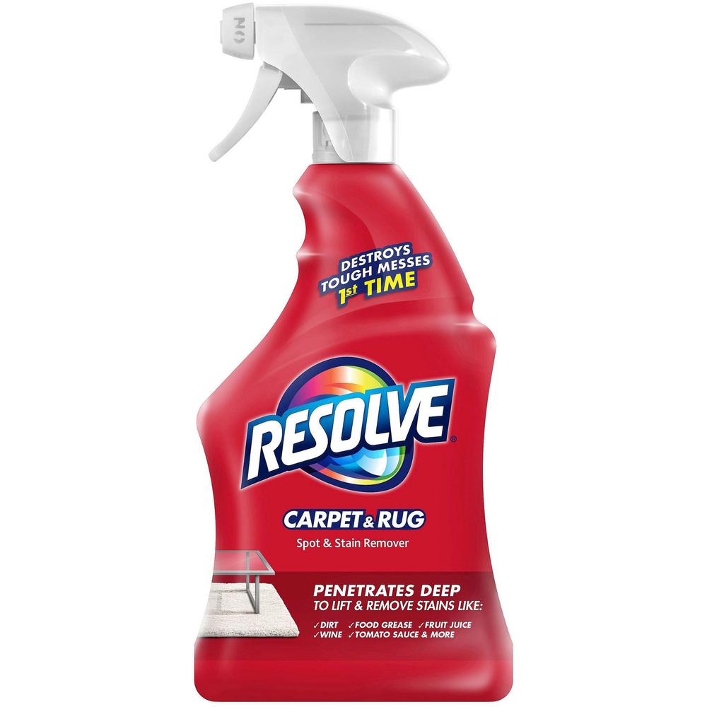 Resolve Stain Remover Cleaner - Spray - 22 fl oz (0.7 quart) - Fresh Scent - 1 Each - Light Yellow. Picture 1