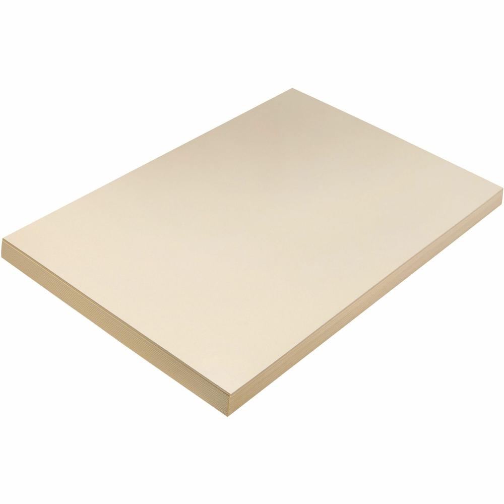 Pacon Medium Weight Manila Tagboard - Art Project, Craft Project - 12"Width x 18"Length - 100 / Pack - Manila. Picture 1
