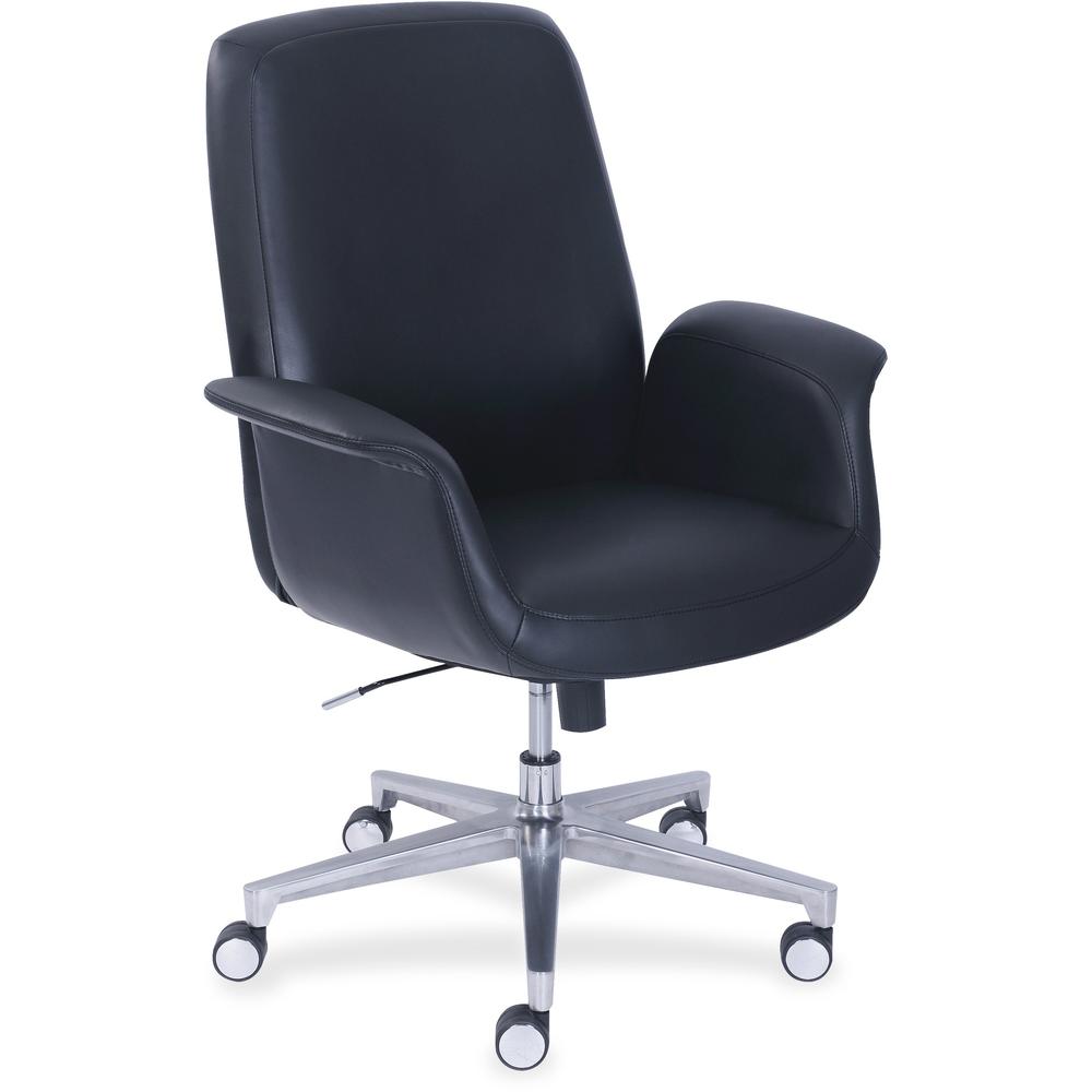 La-Z-Boy ComfortCore Gel Seat Collaboration Chair - Black Faux Leather Seat - Black Faux Leather Back - 1 Each. The main picture.
