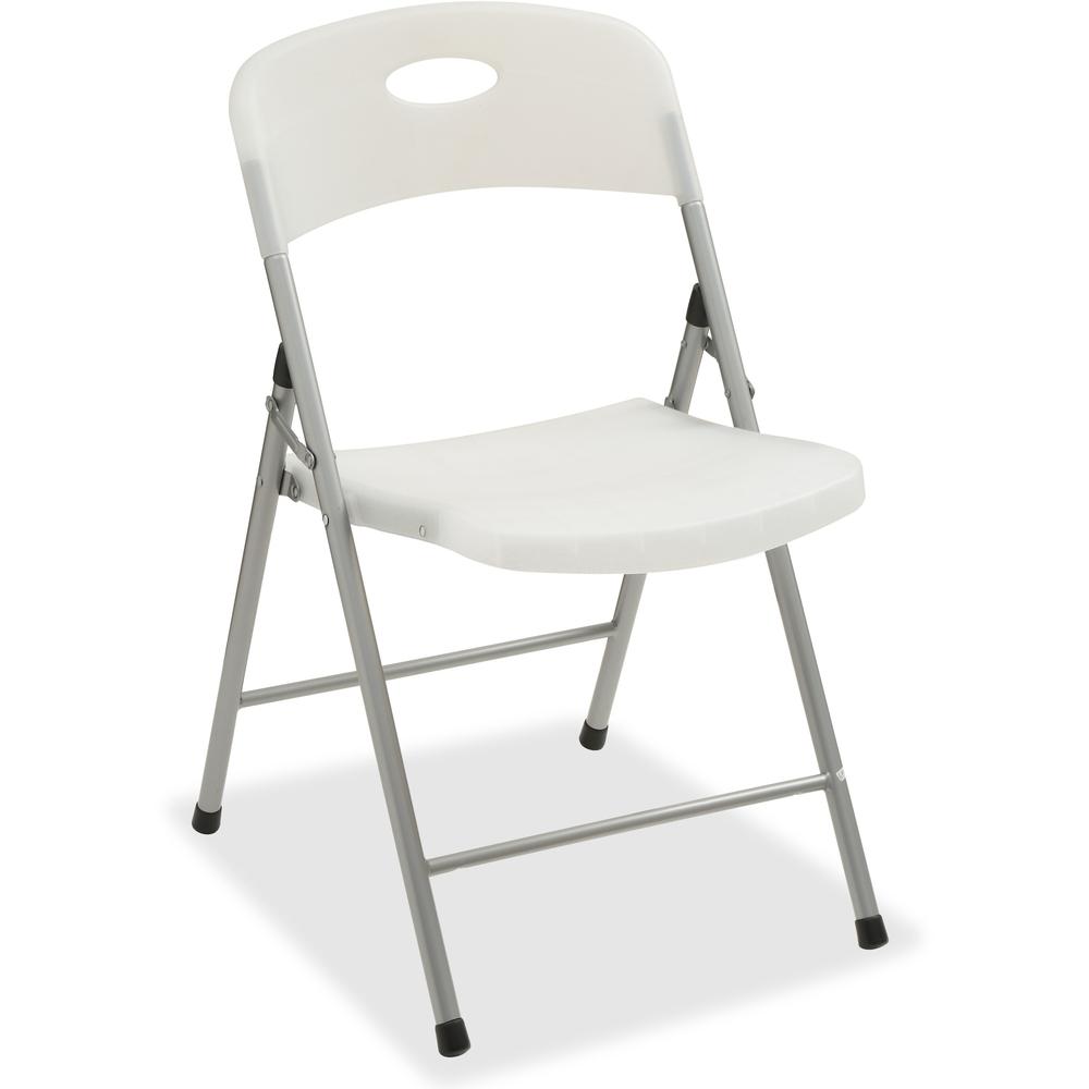 Lorell Heavy-duty Translucent Folding Chairs - Clear Plastic Seat - Clear Plastic Back - 4 / Carton. Picture 1