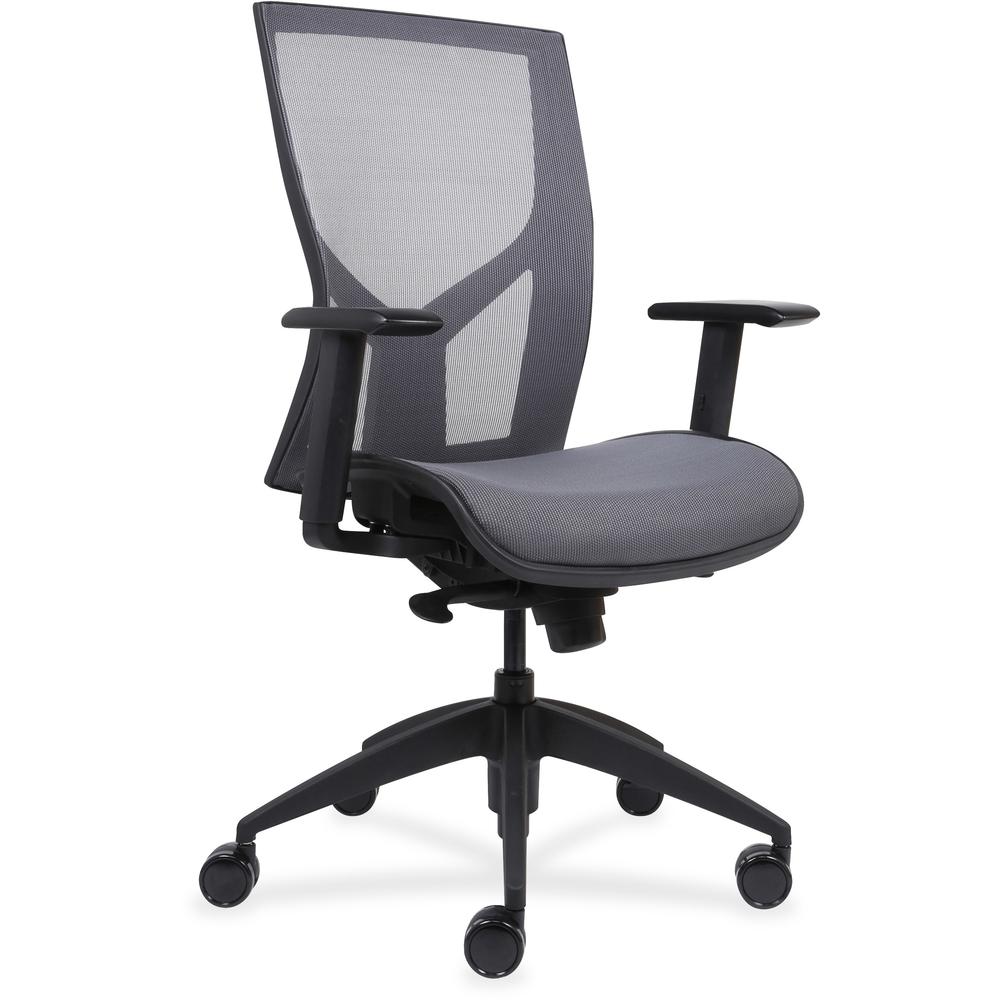 Lorell High-Back Chair with Mesh Back & Seat - Black - 1 Each. The main picture.