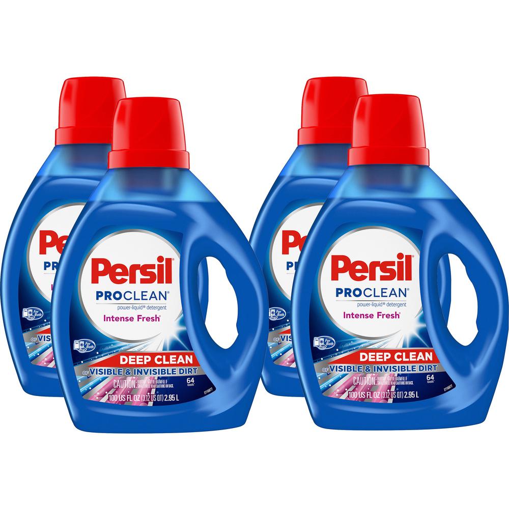 Persil ProClean Power-Liquid Detergent - 100 fl oz (3.1 quart) - Intense Fresh ScentBottle - 4 / Carton - Blue. Picture 1