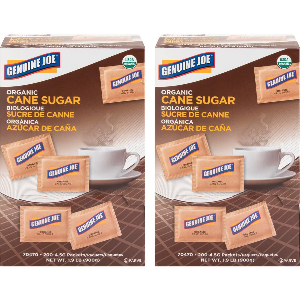 Genuine Joe Turbinado Natural Cane Sugar Packets - PacketCane Sugar Flavor - Natural Sweetener - 400/Carton. The main picture.