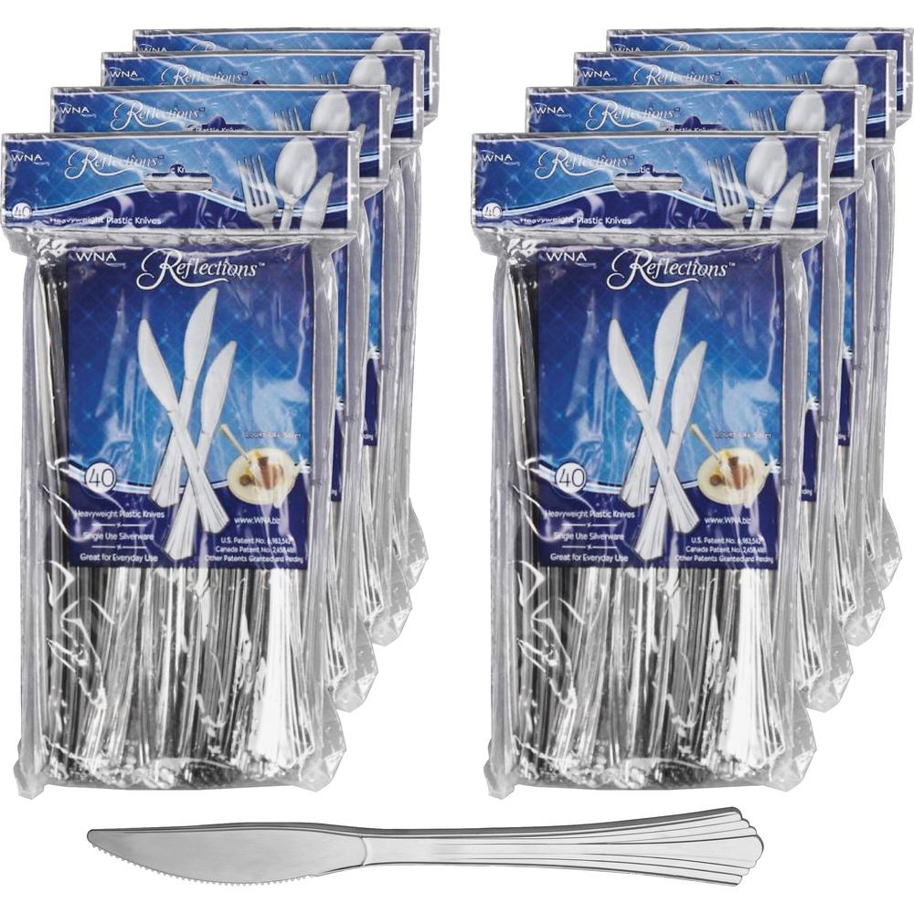 Reflections Classic Silver-look Knife - 40 / Pack - 320/Carton - Knife - Disposable - Silver. Picture 1
