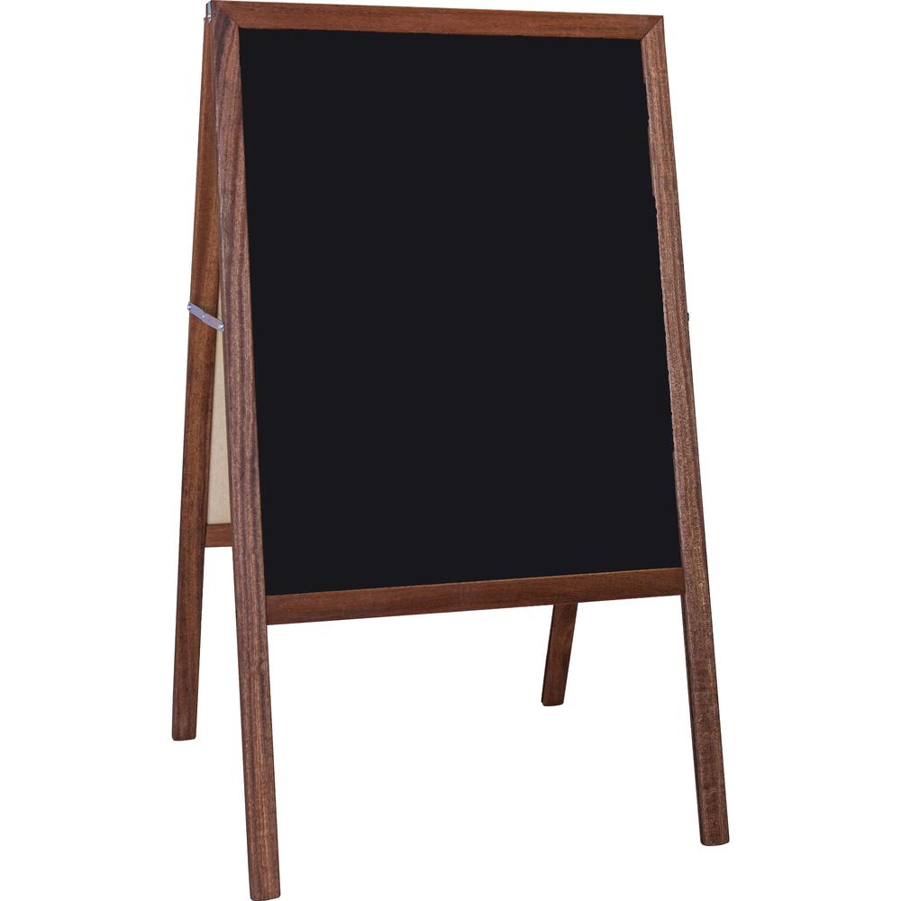 Flipside Stained Black Chalkboard Easel - Stained Black Surface - Hardwood Frame - Rectangle - 1 Each. The main picture.