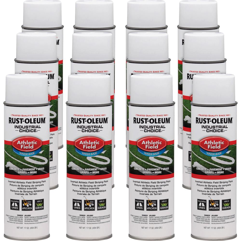 Industrial Choice Athletic Field Striping Paint - 17 fl oz - 12 / Carton - White. Picture 1