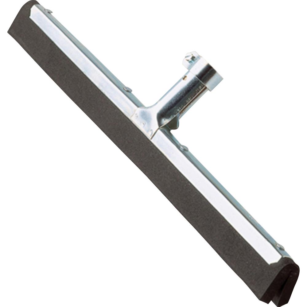 Ettore Wipe 'n Dry Floor Squeegee - 22" Rubber Blade - 1.3" Height x 22" Width x 4" Length - Durable, Rust Resistant, Long Lasting - Steel Gray - 1Each. Picture 1