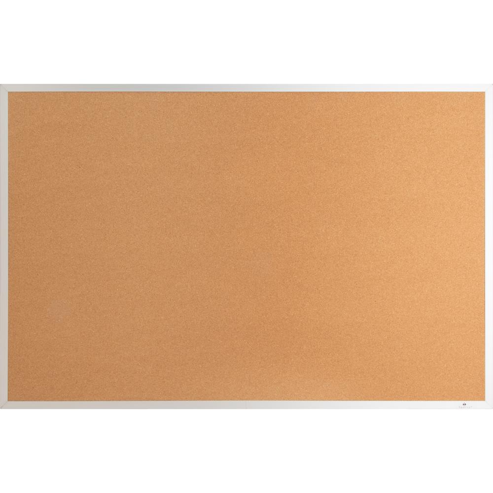 Lorell Aluminum Frame Cork Board - 48" Height x 72" Width - Cork Surface - Long Lasting, Warp Resistant - Silver Aluminum Frame - 1 Each. Picture 1