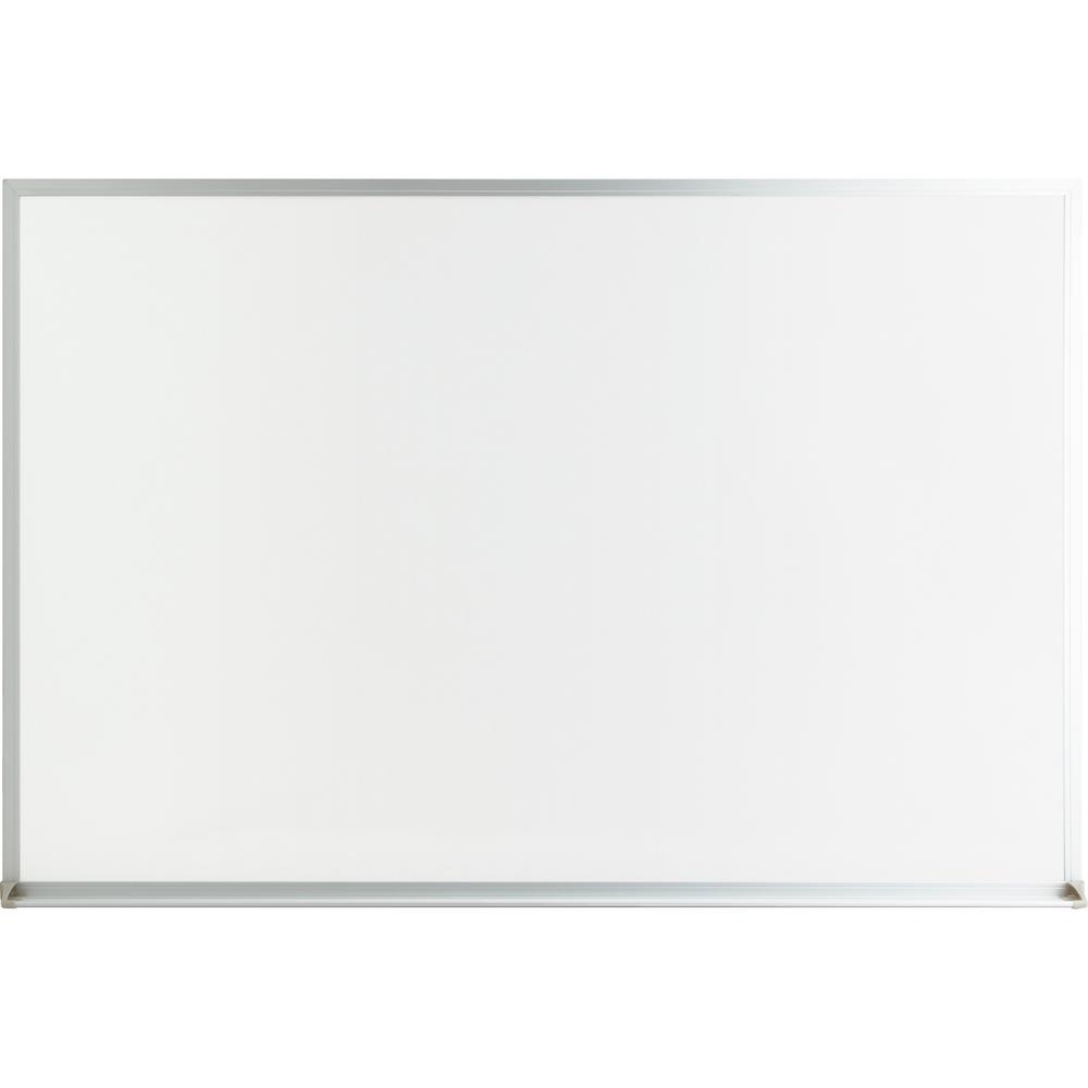 Lorell Aluminum Frame Dry-erase Board - 48" (4 ft) Width x 36" (3 ft) Height - White Melamine Surface - White Aluminum Frame - Rectangle - 1 Each. Picture 1