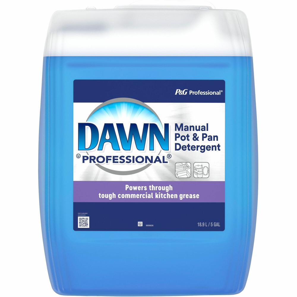 Dawn Manual Pot & Pan Detergent - 640 fl oz (20 quart) - Original Scent - 1 Each - Translucent Blue. Picture 1