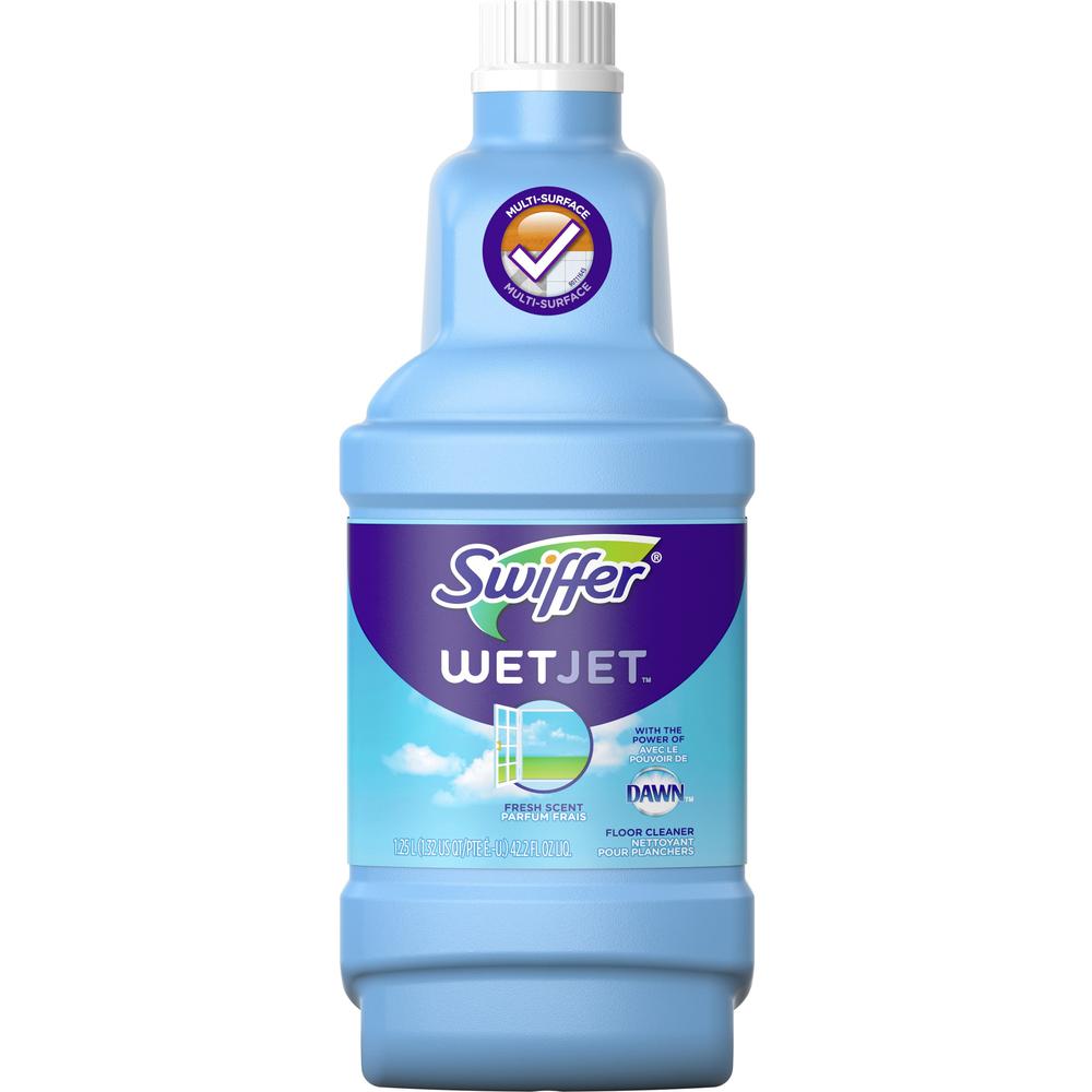 Swiffer WetJet Floor Cleaner - Liquid - 42.2 fl oz (1.3 quart) - Open-Window Fresh Scent - 1 Bottle - Clear. The main picture.