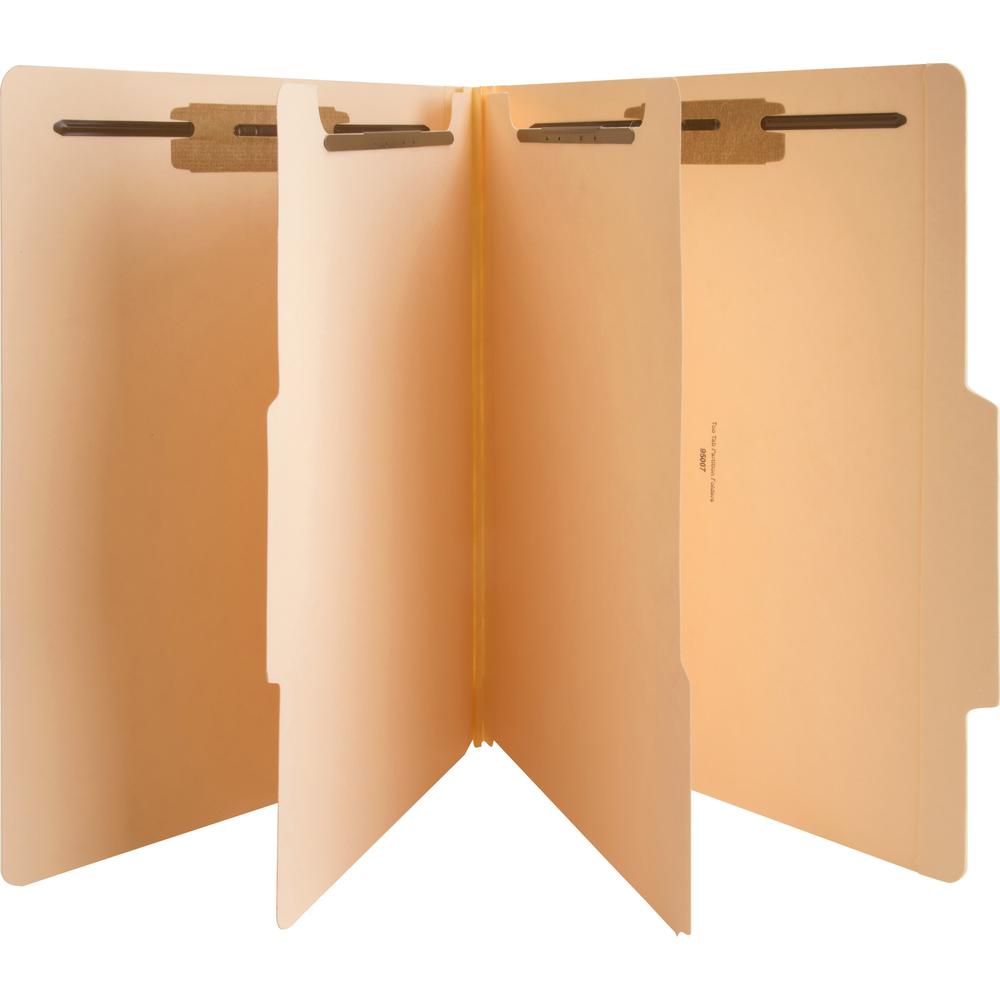 Business Source Letter Recycled Classification Folder - 8 1/2" x 11" - 2" Expansion - 2" Fastener Capacity - 2 Divider(s) - 10% Recycled - 10 / Box. Picture 1