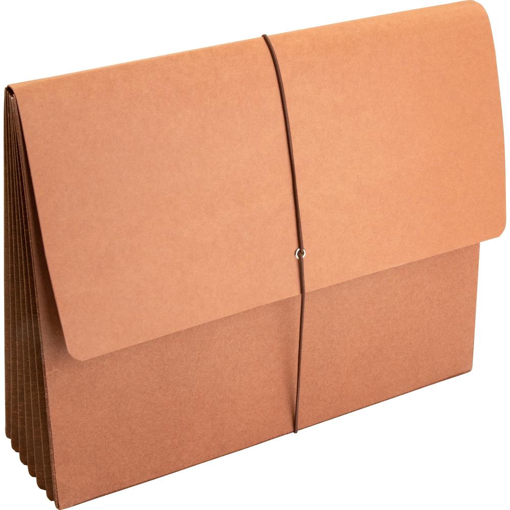 Business Source Letter Recycled File Wallet - 8 1/2" x 11" - 5 1/4" Expansion - Brown - 30% Recycled - 1 Each. Picture 1