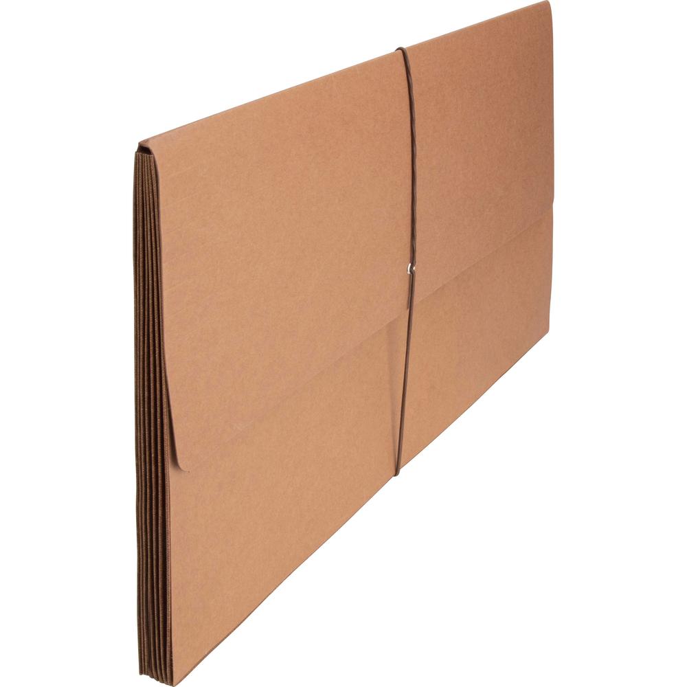 Business Source Legal Recycled File Wallet - 8 1/2" x 14" - 5 1/4" Expansion - Brown - 30% Recycled - 1 Each. Picture 1