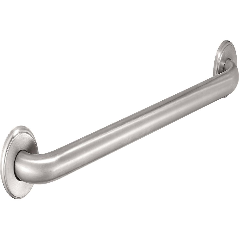 Genuine Joe Grab Bar - 3.4" Width x 3.4" Height x 27.4" Length - 1 Each - Silver - Stainless Steel. The main picture.