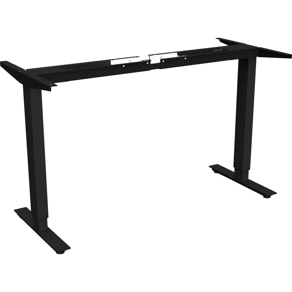 Lorell Quadro Workstation Sit-to-Stand 2-tier Base - Black Base - 27.50" to 47" Adjustment - 47" Height - Assembly Required - 1 Each. Picture 1