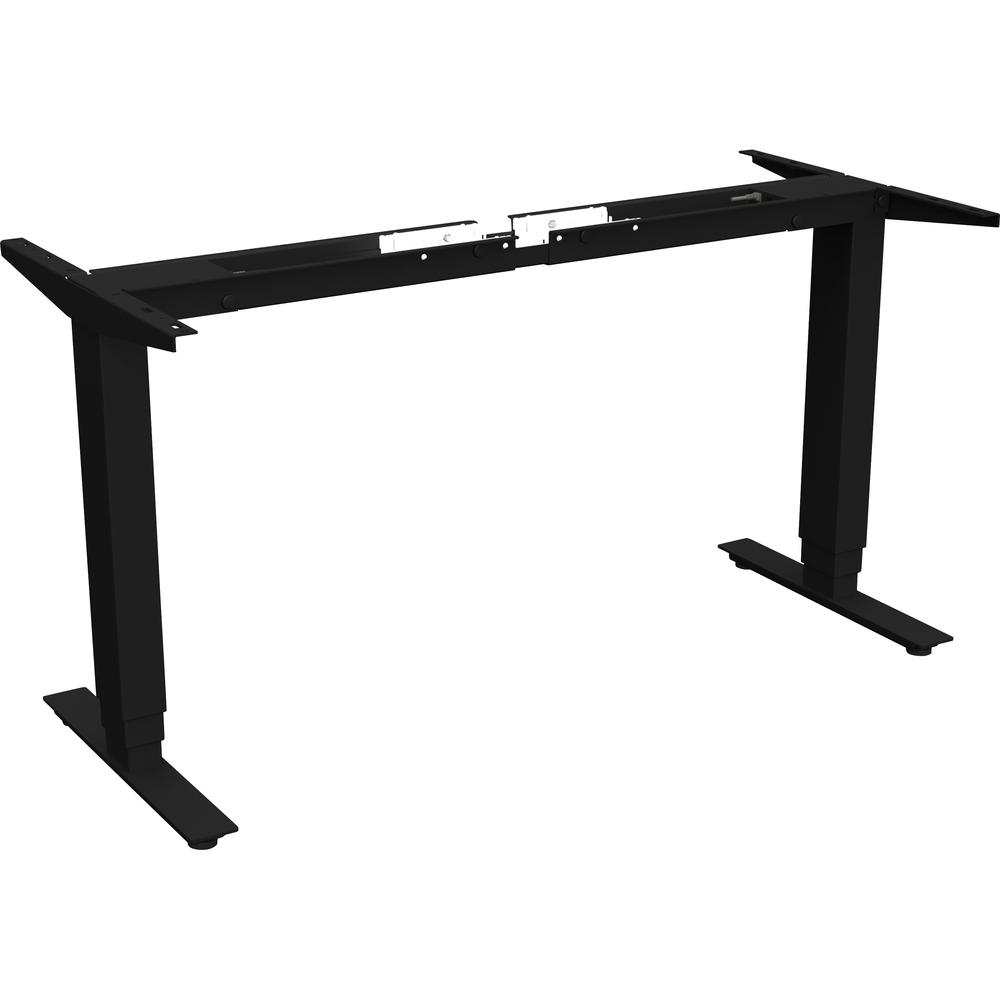 Lorell Quadro Workstation Sit-to-Stand 3-tier Base - Black Base - 50" Height - Assembly Required. The main picture.